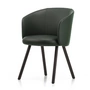 Vitra - Mikado armchair, dark oak / jade (Premium F 59 leather)