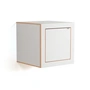 Ambivalenz - Fläpps Box bedside table 40 x 40 cm, white