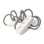 NUD Collection - Extension Cord 3-gang socket outlet, black / white (TT-90)