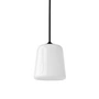 New Works - Material pendant light Ø 13 cm, opal glass / black
