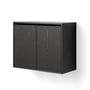 New Works - Cupboard with doors, high, black ash