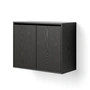 New Works - Cupboard with doors, high, black ash