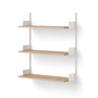 New Works - Wall shelf 900, oak / white