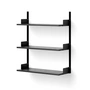 New Works - Wall shelf 900, black ash / black