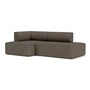 Audo - Eave 96 2-seater sofa, configuration 7, bouclé 16, dark gray