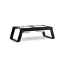 MiaCara - Desco Dog bowl stand with stainless steel bowls M, black