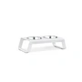 MiaCara - Desco Dog bowl stand with stainless steel bowls S, white