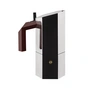 Alessi - Menhir Espresso maker, 30 cl, silver / burgundy