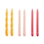 Hay - Long Mix stick candles H 29 cm, yellow / pink / raspberry (set of 6)