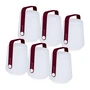 Fermob - Balad Rechargeable LED light H 12 cm, black cherry (set of 6)