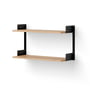New Works - Wall shelf 450, oak / black
