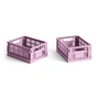 HAY - Colour Crate Basket Mini, 17 x 13 cm, dusty rose, recycled (set of 2)