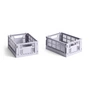 HAY - Colour Crate Basket Mini, 17 x 13 cm, lavender, recycled (set of 2)