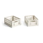 Hay - Colour Crate Basket Mini, 17 x 13 cm, off-white, recycled (set of 2)