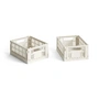 HAY - Colour Crate Basket Mini, 17 x 13 cm, off-white, recycled (set of 2)