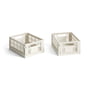HAY - Colour Crate Basket Mini, 17 x 13 cm, off-white, recycled (set of 2)
