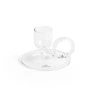 HAY - Tiny Candlestick curved, Ø 7 x H 5 cm, clear