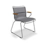 HOUE - CLICK Outdoor Dining armchair with low backrest, dark gray