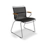 HOUE - CLICK Outdoor Dining armchair with low backrest, black