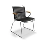 HOUE - CLICK Outdoor Dining armchair with low backrest, black