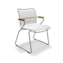 HOUE - CLICK Outdoor Dining armchair with low backrest, muted white