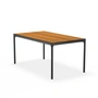 HOUE - FOUR Outdoor table, 90 x 160 cm, bamboo / black