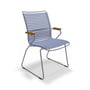 HOUE - CLICK Outdoor Dining armchair with high backrest, dove blue