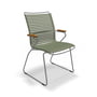 HOUE - CLICK Outdoor Dining armchair with high backrest, olive green