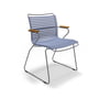 HOUE - CLICK Outdoor Dining armchair with low backrest, dove blue