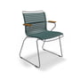 HOUE - CLICK Outdoor Dining armchair with low backrest, dark green