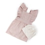 Sebra - Children's apron and chef's hat, dusty pink / classic white