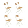Fermob - Bistro Folding chair Naturel, lime green (set of 4)