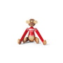 Kay Bojesen - Wooden monkey, Christmas Jumper 2024, mini, limba wood / teak wood / red