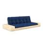 Karup Design - Base sofa bed with storage, clear lacquered pine / royal blue