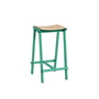 Hay - Taburete 8 Bar stool, low, natural oak / soft jade