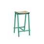 HAY - Taburete 8 Bar stool, low, natural oak / soft jade