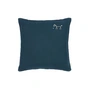 Nobodinoz - L1N0 cushion, 45 x 45 cm, deep blue (embroidered)
