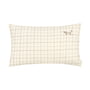 Nobodinoz - L1N0 Cushion, 50 x 30 cm, natural grid (embroidered)