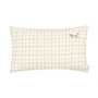Nobodinoz - L1N0 Cushion, 50 x 30 cm, natural grid (embroidered)