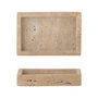 Bloomingville - Majsa tray, 15 x 2.5 x 10 cm, natural travertine