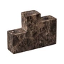 Mette Ditmer - Step candle holder, trio marble brown