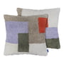 Mette Ditmer - Brick cushion cover, embroidered, 50 x 50 cm, dark olive