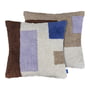 Mette Ditmer - Brick cushion cover, embroidered, 50 x 50 cm, chocolate