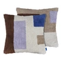 Mette Ditmer - Brick cushion cover, embroidered, 50 x 50 cm, chocolate