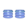 Design Letters - Bubble tealight holder, blue / milky blue (set of 2)