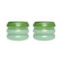 Design Letters - Bubble tealight holder, green / milky green (set of 2)