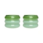 Design Letters - Bubble tealight holder, green / milky green (set of 2)