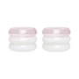 Design Letters - Bubble tealight holder, pink / milky white (set of 2)