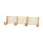 Design Letters - Jay coat rack, L 43 cm, natural oak / cream white