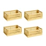 HAY - Colour Crate Basket S, 26.5 x 17 cm, golden yellow, recycled (set of 4)